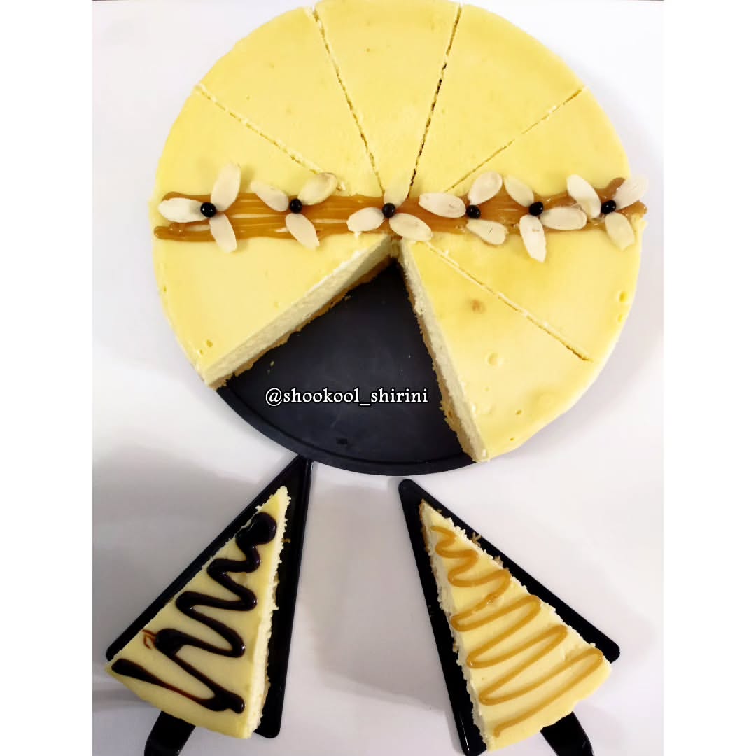 چیزکیک نیویورکی/چیزکیک خانگی شیراز/مناسب عصرانه و پذیرایی/حداقل سفارش ۴ اسلایس/قیمت براساس یک اسلایس