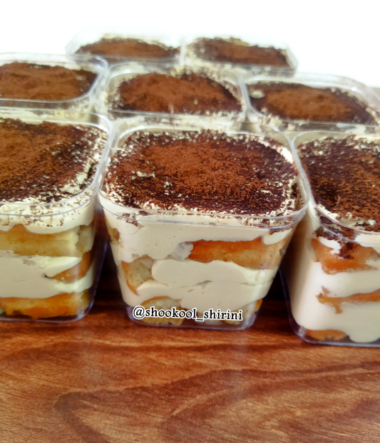 جار تیرامیسو تکنفره/تیرامیسوشیراز/مناسب برای عصرانه،دورهمی و کافه ها/ حداقل سفارش۴عدد